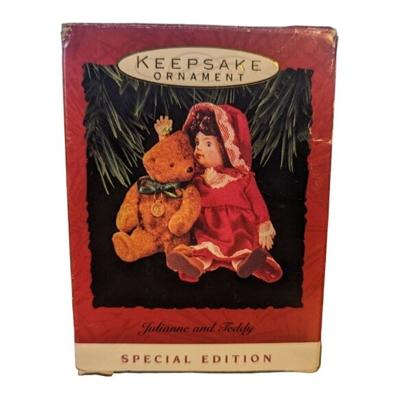 Julianne and Teddy Special Edition 1993 Hallmark Ornament - Picture 1 of 8